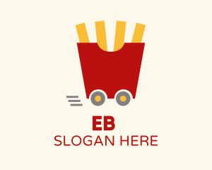 Food - Fries Snack Cart logo design