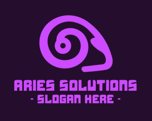 Purple Aries Ram logo design