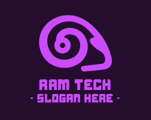 Purple Aries Ram logo design