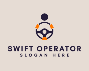 Operator - Driver Steering Wheel logo design