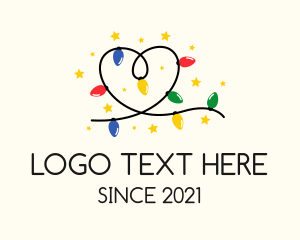 Event - Christmas Light Heart logo design