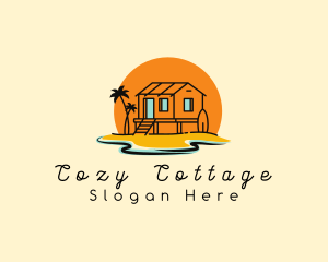 Cottage - Sunset Beach Cottage logo design