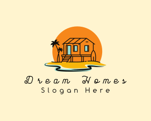 Getaway - Sunset Beach Cottage logo design