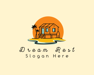 Sunset Beach Cottage logo design