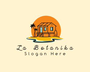 Beach - Sunset Beach Cottage logo design