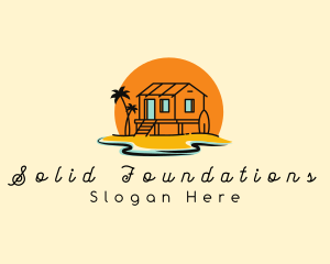 Water Park - Sunset Beach Cottage logo design