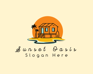 Sunset Beach Cottage logo design