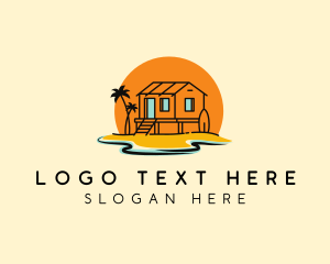 Ocean - Sunset Beach Cottage logo design