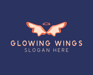 Halo Angel Wings logo design