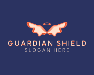 Guardian - Halo Angel Wings logo design