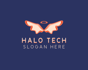 Halo - Halo Angel Wings logo design