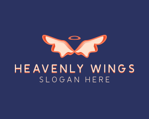 Angel - Halo Angel Wings logo design