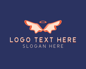 Lent - Halo Angel Wings logo design