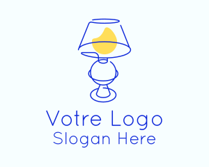Monoline Blue Lamp Logo