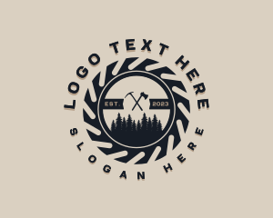 Lumberjack - Forest Tree Logging logo design