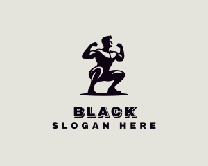 Bodybuilder Strong Man Logo