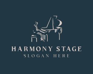 Recital - Pianist Concert Performer logo design