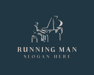 Recording Studio - Pianist Concert Performer logo design
