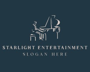 Performer - Pianist Concert Performer logo design