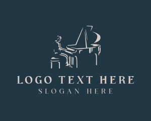 Music Festival - Pianist Concert Performer logo design