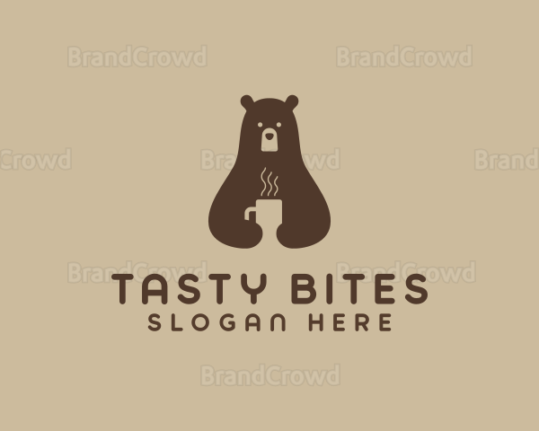 Hot Coffee Bear Logo