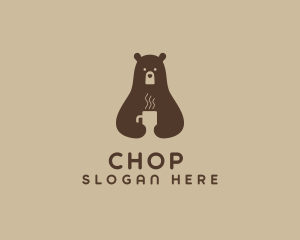 Hot Coffee Bear Logo