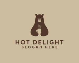 Hot Coffee Bear logo design