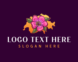 Tribulus Omanense - Switzerland Flower Garden logo design