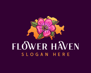 Switzerland Flower Garden logo design