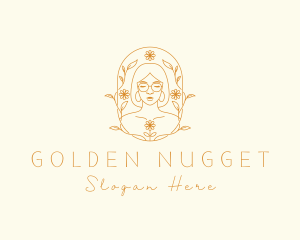 Golden Woman Beauty logo design