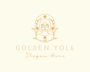 Golden Woman Beauty logo design