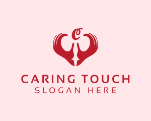 Heart Hands Caring logo design