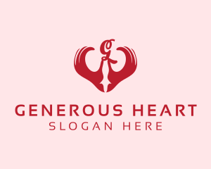 Heart Hands Caring logo design