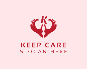 Heart Hands Caring logo design