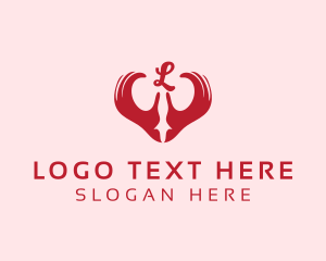 Fertility - Heart Hands Caring logo design