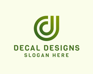 Digital Modern Letter D Business logo design