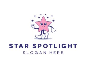 Cute Star Mascot logo design