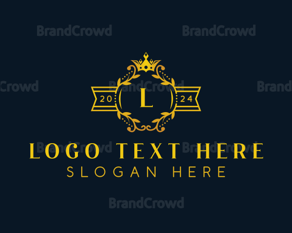 Ornamental Crown Crest Logo