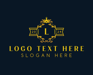 Elegant - Ornamental Crown Crest logo design