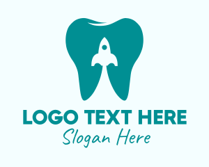 Rocketship - Tooth Rocket Clinic logo design