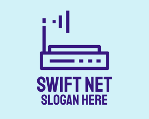 Simple Internet Router  logo design