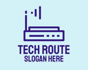 Router - Simple Internet Router logo design