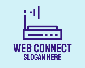 Simple Internet Router  logo design
