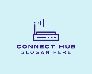 Simple Internet Router  logo design