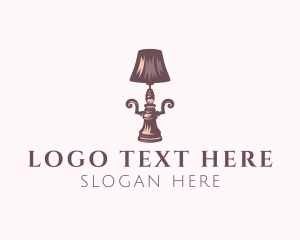 Home Interior - Antique Victorian Lamp logo design