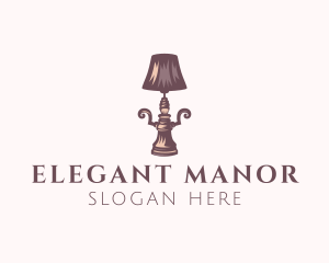 Victorian - Antique Victorian Lamp logo design