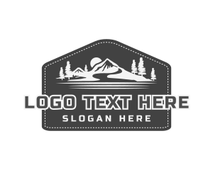 Mountain Climbing - Mountain Scenery Landscape logo design