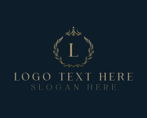 Royal Crown Wreath logo design