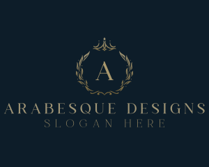 Royal Crown Wreath logo design