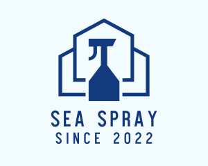 Home Cleaning Spray Bottle logo design